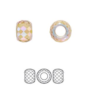 Bead 12pk light Colorado topaz shimmer 2X, Swarovski&reg; 11x7.75mm briolette XXL hole 5043