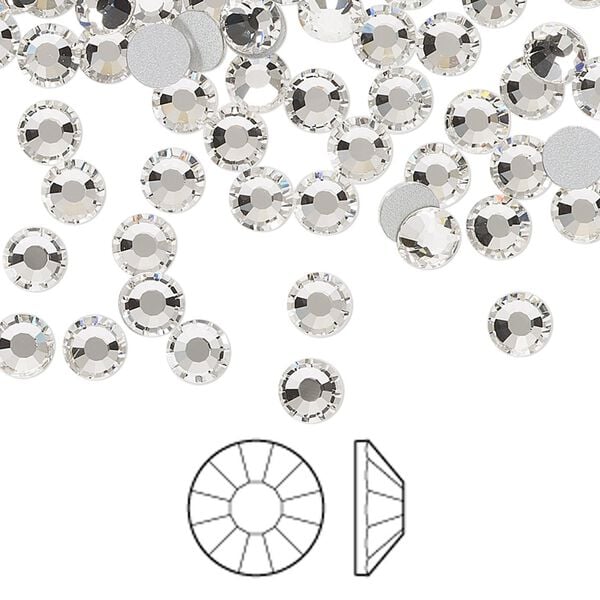 Flat back 1440pk crystal foil back, Preciosa Viva 12&reg; Czech crystal rhinestone 4.6-4.8mm chaton rose round SS20 image number 0