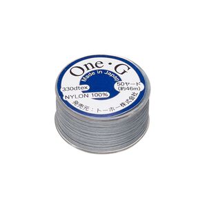Thread, TOHO BEADS&reg;, One-G&trade; 1pkg50yd, nylon, grey, size 0.