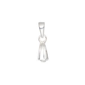 Bail, ice-pick, sterling silver, 20.5x4mm 7.5mm grip length. Sold individually.