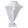 Display, necklace, velveteen and steel, white, 12-1/4 x 8-1/4 x 6-1/2 inches. Sold individually. image number 2