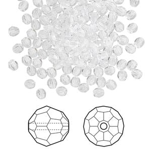 Bead 144pk crystal, Crystal Passions&reg; 3mm round 5000