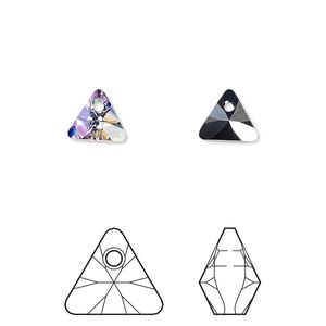 Drop 6pk crystal vitrail light P, Crystal Passions&reg; 8mm pendant mini triangle 6628