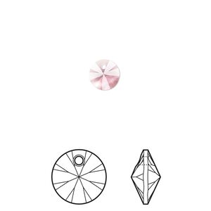 Drop 720pk rose, Swarovski&reg; 6mm pendant mini disk 6428