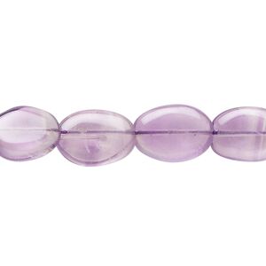 Amethyst 1pkg1, hand-cut puffed oval bead natural 14 inch 12x8mm-15x10mm