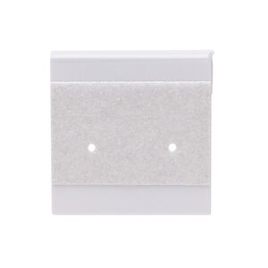 Earring card. flocked plastic, grey, 1x1-inch square. Sold per pkg of 25.