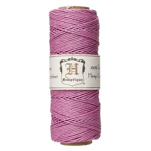 Cord, Hemptique&reg;, polished hemp, dusty rose, 1mm diameter, 20-pound test. Sold per 205-foot spool.