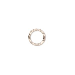 Jump ring 1pkg20 14Kt rose gold-filled, 5mm round, 22 gauge / 3.6mm inside diameter