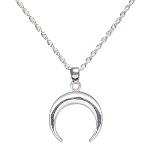 Necklace, Create Compliments&reg;, sterling silver, 15.5x15mm naja, wearable at 16 and 18 inches with springring clasp. Sold individually.