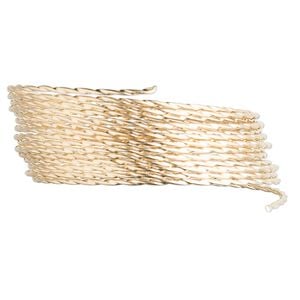 Wire, 12Kt gold-filled, half-hard, twisted square, 20 gauge. Sold per pkg of 5 feet.