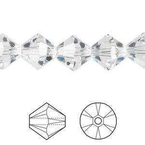 Bead 4pk crystal, Crystal Passions&reg; 10mm bicone 5328