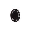 Black onyx 1pkg1, calibrated faceted oval cab 16x12mm image number 0
