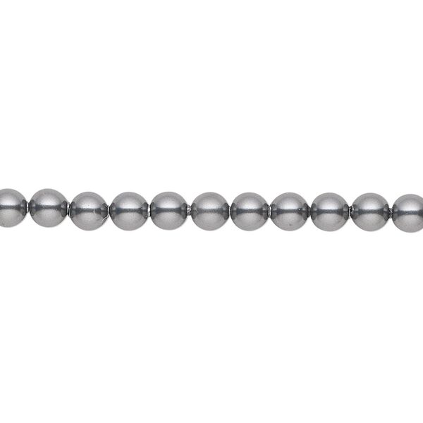 Pearl 500pk dark grey, Swarovski&reg; 4mm round 5810 image number 0