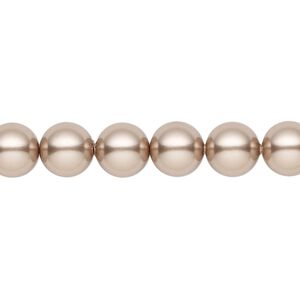 Pearl 50pk bronze, Crystal Passions&reg; 8mm round 5810