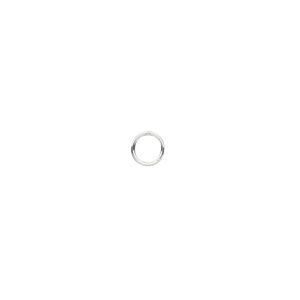 Jump ring 1pkg50 sterling silver, 5mm soldered closed round, 23 gauge / 3.8mm inside diameter