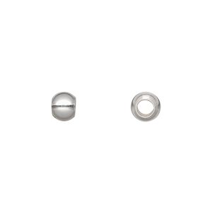 Bead 1pkg2 sterling silver, 6mm round