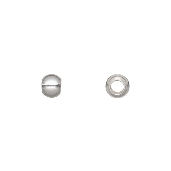 Bead 1pkg2 sterling silver, 6mm round image number 0