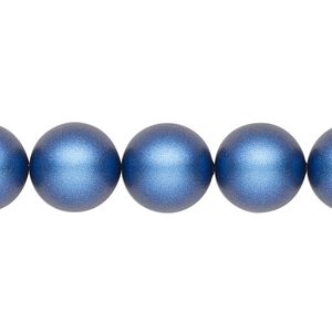 Pearl 100pk iridescent dark blue, Swarovski&reg; 12mm round 5810