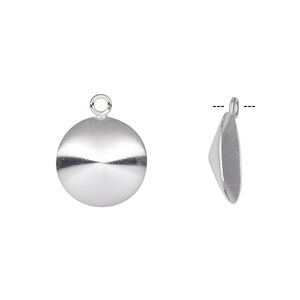 Drop, Almost Instant Jewelry&reg;, sterling silver, 14mm round with 14mm rivoli setting. Sold individually.