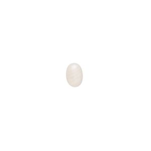 Cabochon, bamboo coral (bleached), white, 7x5mm calibrated oval, Mohs hardness 3-1/2 to 4. Sold per pkg of 4.