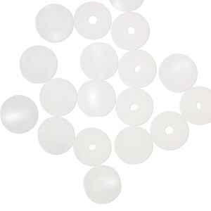 Bead, Cool Frost Resin Beads&trade;, resin, frosted matte white, 8mm round. Sold per pkg of 20.