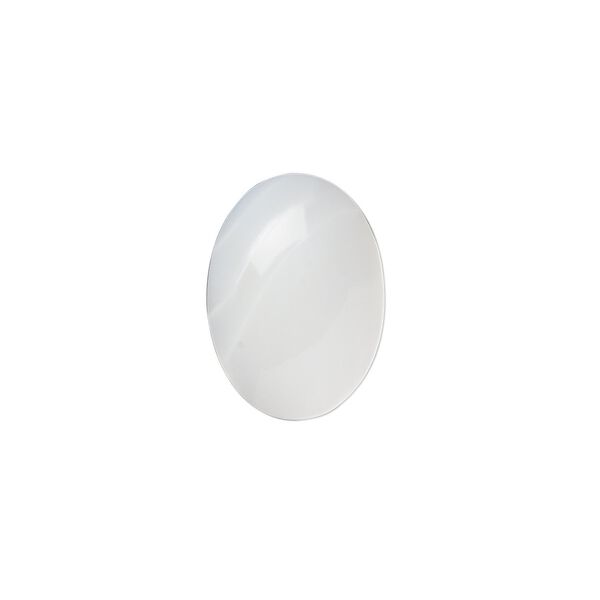 Cabochon, mother-of-pearl shell (bleached), white, 18x13mm calibrated oval. Sold per pkg of 2. image number 0