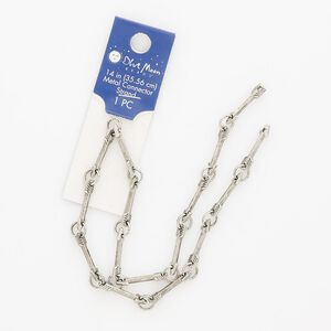 Component, antique steel and silver-finished "pewter" (zinc-based alloy), 21x4mm arrow, 14 inches. Sold individually.