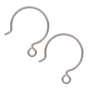 Ear wire French hook 1pkg10 niobium, 21.5mm / open loop, 20 gauge 5 pair