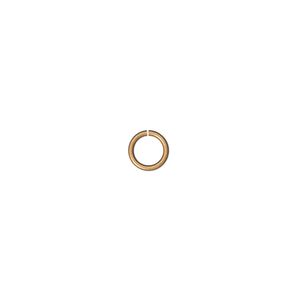 Jump ring 1pkg1000 gold-plated, 6mm round, 20 gauge / 4.4mm inside diameter / brass / antique