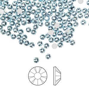Flat back 1440pk aquamarine foil back, Preciosa MAXIMA Czech crystal rhinestone 2.5-2.7mm chaton rose round SS9