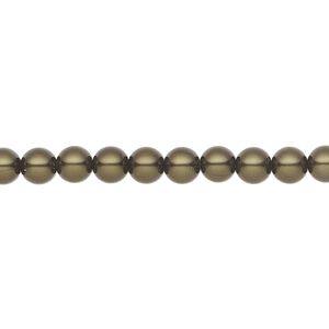 Pearl 500pk dark green, Preciosa Czech crystal 5mm round