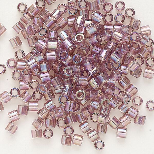 Seed bead, Delica&reg;, glass, pkg/50g, #8 round, translucent rainbow smoky amethyst (DBL-0173). image number 0