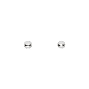 Bead 1pkg100 silver-plated, 4mm round, brass