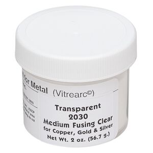 Enamel, Vitrearc&copy;, pkg/2-ounce jar, clear, medium fusing (2030).