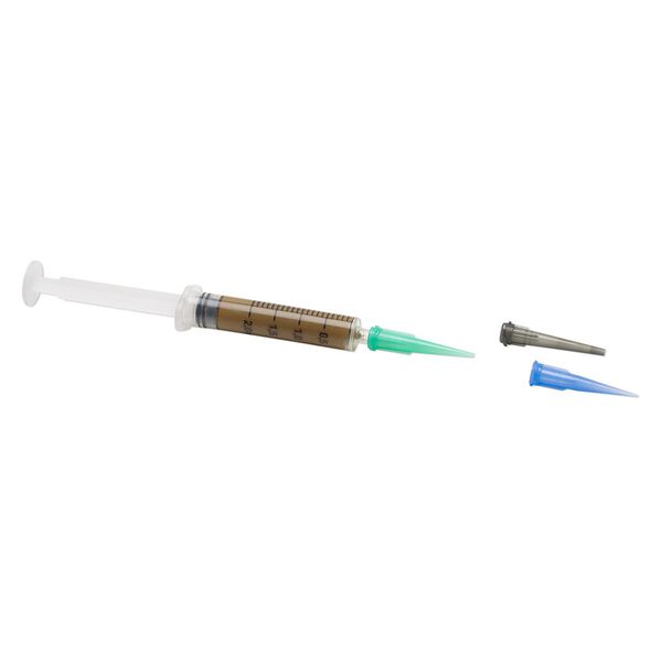 Prometheus&reg; bronze clay, pkg/10g, rapid and low fire formula, filled syringe with 3 tips. image number 0