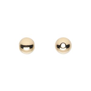 Bead 1pkg20 14Kt gold-filled, 8mm seamless round