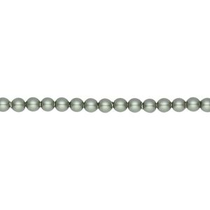 Pearl 100pk powder green, Crystal Passions&reg; 3mm round 5810