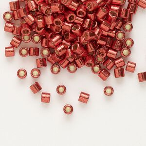 Seed bead, Delica&reg; 1pkg250g glass, #8 round, Duracoat&reg; opaque galvanized berry / outside dyed / outside dyed (DBL-1838)