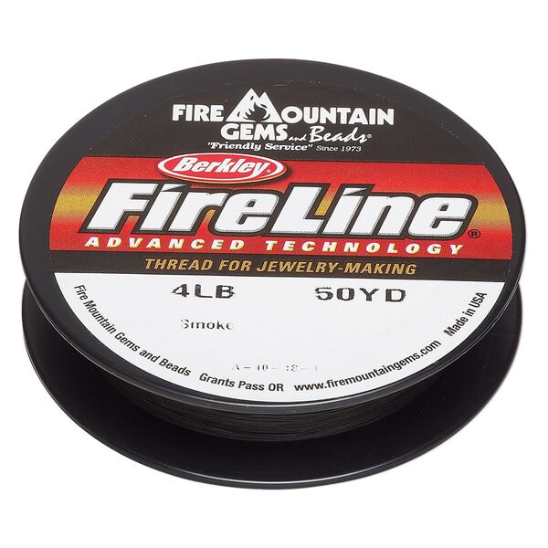 Thread, Berkley&reg; FireLine&reg;, gel-spun polyethylene, smoke, 0.13mm diameter 4-fiber braid, 4-pound test. Sold per 50-yard spool. image number 0