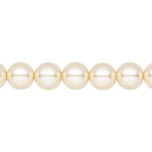Pearl 25pk cream, Preciosa Czech crystal 8mm round