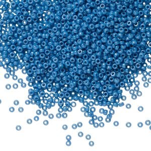 Seed bead, Miyuki, glass, pkg/35g, #15 rocaille, Duracoat&reg; opaque outside dyed juniper, (RR-4485).