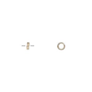 Split ring 1pkg10 14Kt gold-filled, 3.5mm round, 2.5mm inside diameter