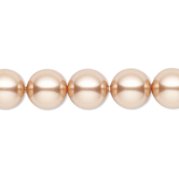 Pearl 100pk rose gold, Swarovski&reg; 10mm round 5810 image number 0