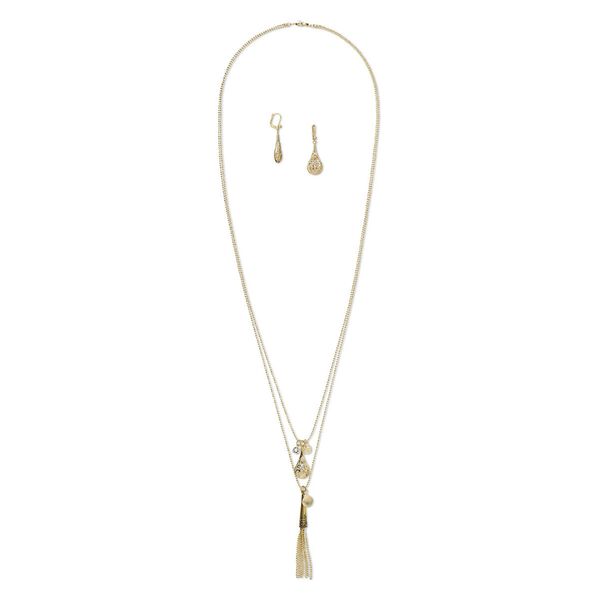 Necklace and earrings, One of a Kind Jewelry, 33 inches. Only one available. image number 0