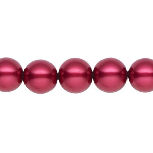 Pearl 1pk red, Celestial Crystal&reg; 10mm round 15.5-16 inch
