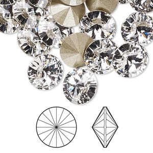 Chaton 48pk crystal foil back, Crystal Passions&reg; 10.54-10.91mm rivoli SS47 1122