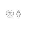 Drop 1pkg4 crystal bronze, Crystal Passions&reg; 10.3x10mm pendant heart 6228 image number 1