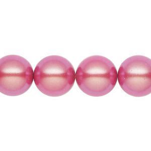 Pearl 30pk pearlescent red, Preciosa Czech crystal 12mm round