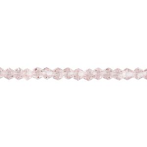 Bead 1pk transparent pink, Celestial Crystal&reg; 4mm bicone 15.5-16 inch