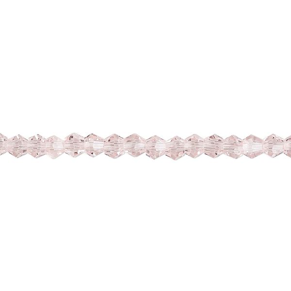 Bead 1pk transparent pink, Celestial Crystal&reg; 4mm bicone 15.5-16 inch image number 0